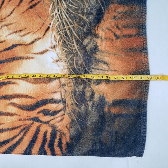 Vintage Hautman Brothers Collection Quiet Fire Tiger Beach Towel 30x59 Black - Picture 5 of 11